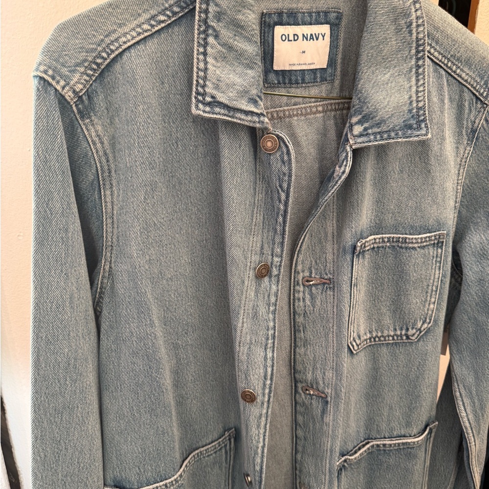 Old Navy Blue Light Wash Denim Jacket - Medium
